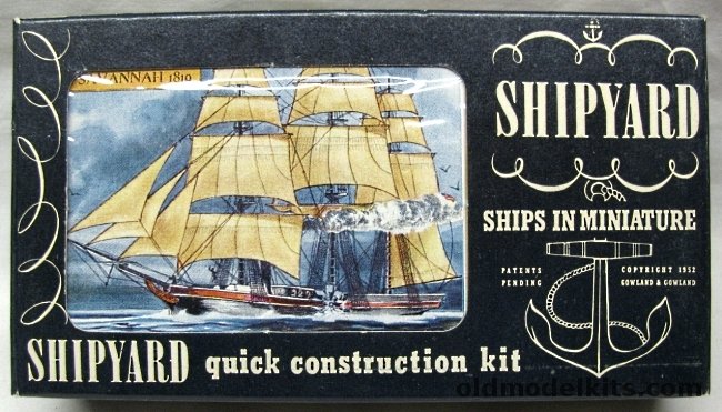 Gowland & Gowland SS Savannah 1819 - Shipyard Ships in Miniature plastic model kit